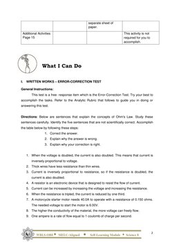 Science 8 Q1 Module 7: Basic Electricity | PDF | Electrical Resistance ...