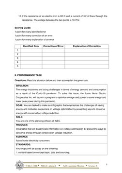 Science 8 Q1 Module 7: Basic Electricity | PDF | Electrical Resistance ...