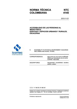 Normativa NTC 4145 sobre Escaleras | PDF | Negocios | Ciencia y matemáticas