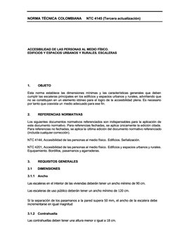 Normativa NTC 4145 sobre Escaleras | PDF | Negocios | Ciencia y matemáticas