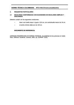 Normativa NTC 4145 sobre Escaleras | PDF | Negocios | Ciencia y matemáticas