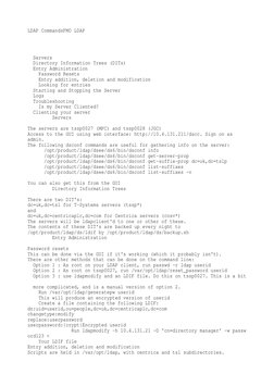 LDAP CommandsFMO LDAP
  Servers 
  Directory Information Trees (DITs) 
  Entry Administration 
    Password Resets 
    Entry