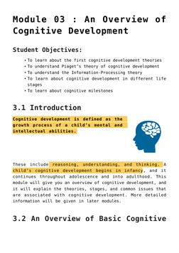 Overview of Piaget's Cognitive Development | PDF | Cognitive ...