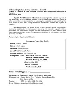Q1 SHS UCSP Module 4 | PDF | Homo | Human