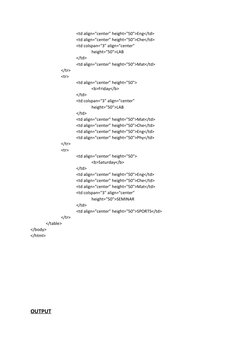 <td align="center" height="50">Eng</td>
<td align="center" height="50">Che</td>
<td colspan="3" align="center"
height="50">LA