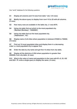 MYSQL - Practice Exercise-1 - Final - Questions | PDF | Databases ...