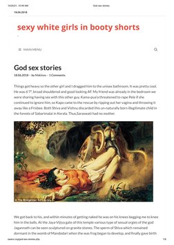 Sexy White Girls in Booty Shorts: God Sex Stories | PDF | Hindu ...
