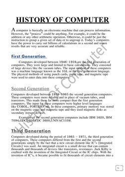 History of Computer Generations | PDF | Integrated Circuit | Computer ...