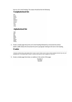 HTML and CSS Practical Exercises PDF | PDF | Java Script | String ...