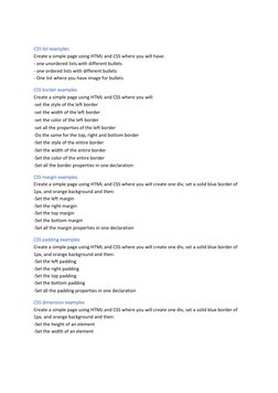 HTML and CSS Practical Exercises PDF | PDF | Java Script | String ...