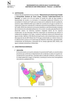 MEJORAMIENTO DE LA RED DE AGUA Y ALCANTARILLADO    
SANITARIO DE URB.TORRES ARAUJO – TRUJILLO – LA LIBERTAD 
2 
Curso: Abstec