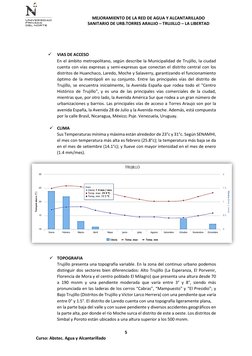 MEJORAMIENTO DE LA RED DE AGUA Y ALCANTARILLADO    
SANITARIO DE URB.TORRES ARAUJO – TRUJILLO – LA LIBERTAD 
5 
Curso: Abstec