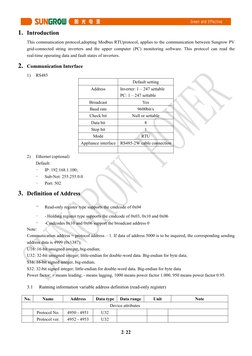 Sungrow Inverter Modbus Protocol Guide | PDF | Power Inverter ...