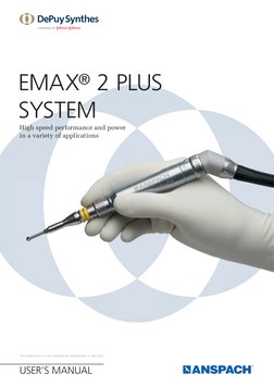 USER’S MANUAL
High speed performance and power 
in a variety of applications
EMAX® 2 PLUS 
SYSTEM
 This publication is not in