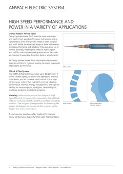 2    DePuy Synthes Companies  Anspach eMax 2 Plus System  User’s Manual
DePuy Synthes Power Tools
DePuy Synthes Power Tools m