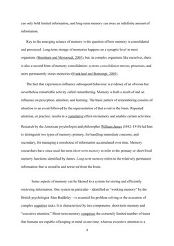 can only hold limited information, and long-term memory can store an indefinite amount of 
information.
Key to the emerging s