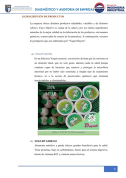 DIAGNÓSTICO Y AUDITORIA DE EMPRESAS 
 
 
9 
I.8. DESCRIPCIÓN DE PRODUCTOS 
La empresa ofrece distintos prod