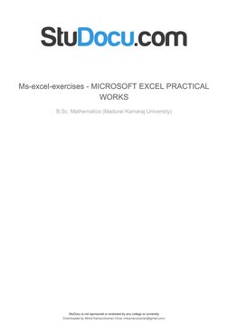 MS Excel Practical Exercises Guide | PDF | Microsoft Excel | Worksheet