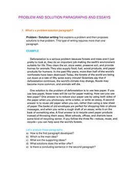 Problem Solution Mla Paragraph Examples Developing Paragraphs - PROBLEM & SOLUTION | PDF | Paragraph ...