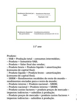 Rendimento Nacional per  
               Capita
= Rendimento Nacional 
——————————- 
      População total 
Rendimento disponí