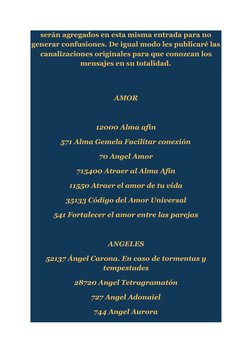 serán agregados en esta misma entrada para no 
generar confusiones. De igual modo les publicaré las 
canalizaciones originale