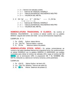 2 ---- Número de radicales oxidrilo
1 ----   Valencia del  RADICAL OXIDRILO
2 ----    Valencia del RADICAL HALOGENICO NEUT