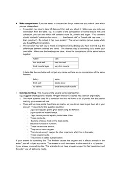 • 
Make comparisons. If you are asked to compare two things make sure you make it clear which 
you are talking about. 
o 
A q