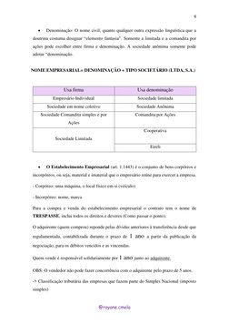 6 
 
@rayane.cmelo 
• 
Denominação: O nome civil, quanto qualquer outra expressão linguística que a 
doutrina costuma designa