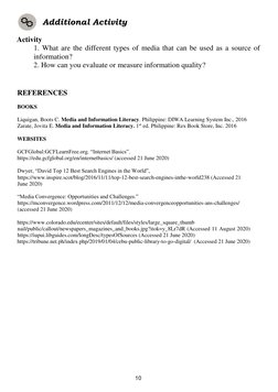 Media and Information Sources Module 5 | PDF | Internet | Libraries