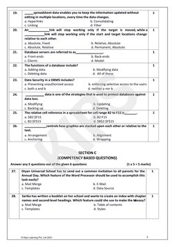 3 
 
19. 
      
 spreadsheet data enables you to keep the information updated without 
editing in multiple locations, every
