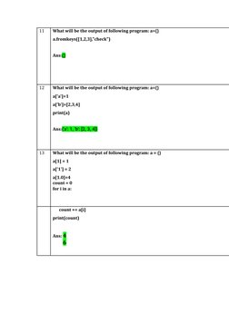 Output Predictions for Python Code | PDF | Computer Programming ...
