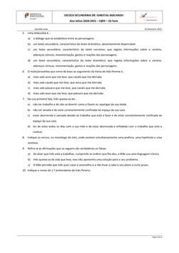 ESCOLA SECUNDÁRIA DR. GINESTAL MACHADO 
Ano letivo 2020-2021 – E@D – 10.ºano 
 
 
Questão-aula