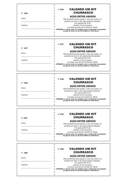 Nome
___________________________________
Telefone
___________________________________
Nº 
VALENDO UM KIT 
CHURRASCO
AÇÃO ENTR