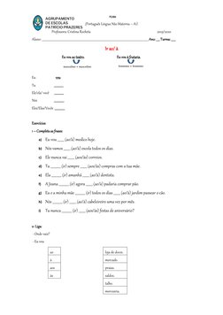 masculino + masculino 
feminino + feminino 
    PLNM 
(Português Língua Não Materna – A1) 
Professora: Cristina Rocheta