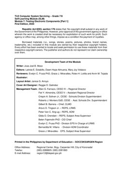 Tle CSS: Testing Electronic Components (Part 1) | PDF | Electronics ...