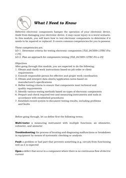 Tle CSS: Testing Electronic Components (Part 1) | PDF | Electronics ...