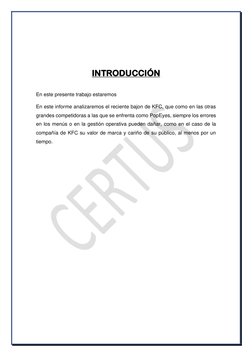 INTRODUCCIÓN 
 
En este presente trabajo estaremos  
En este informe analizaremos el reciente bajon de KFC, que c