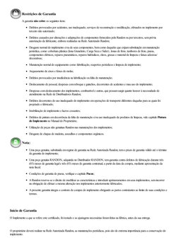 Restrições de Garantia  
A garantia não cobre os seguintes itens:  
Defeitos provocados por acidentes, uso inadequado, serviç