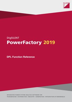 DIgSILENT 
PowerFactory 2019
INTEGRATED POWER SYSTEM ANALYSIS SOFT WARE FOR
TRANSMISSION / DISTRIBUTION / INDUSTRY / GENERATI