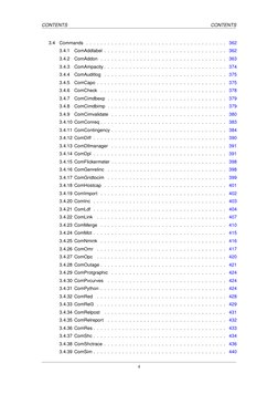 CONTENTS
CONTENTS
3.4
Commands . . . . . . . . . . . . . . . . . . . . . . . . . . . . . . . . . . . . . . .
362
3.4.1
ComAdd