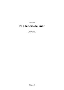 Vercors
El silencio del mar
ePub r1.0
Titivillus 09.11.2021
Página 3
