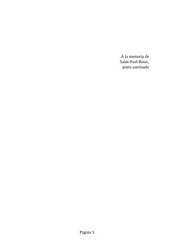 A la memoria de
Saint-Paul-Roux,
poeta asesinado
Página 5
