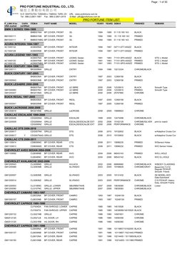 Pro Fortune Auto Parts Catalog 2003-2006 | PDF | Chevrolet Impala