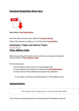 Three Address Code Generation Practice | PDF | Subroutine | Computer ...