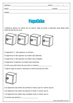 Pegadinha
Pegadinha
ESCOLA ________________________________________DATA:_____/_____/_____
PROF:______________________________