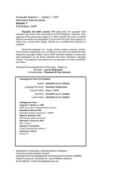 Computer Science 1: Quarter 1 - Module 2 | PDF | Input/Output ...