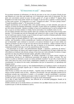 3ºaño B     Profesora: Andrea Tejera. 
 
 
“El rinoceronte en aula”     (Murray Schafer) 
 
En un primer momento al enfrentar