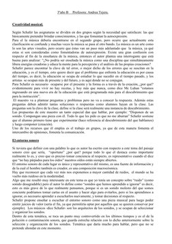 3ºaño B     Profesora: Andrea Tejera. 
 
 
Creatividad musical. 
 
Según Schafer las asignaturas se dividen en dos grupos seg