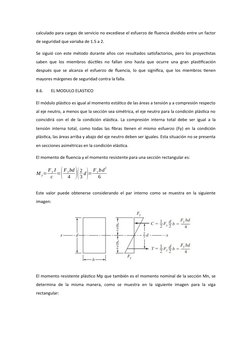 calculado para cargas de servicio no excediese el esfuerzo de fluencia dividido entre un factor
de seguridad que variaba de 1