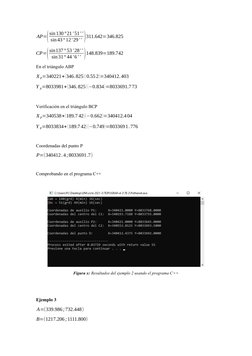 AP=(
sin130°21' 51' '
sin43° 12' 29' ' )311.642=346.825
CP=(
sin137° 53' 28' '
sin31° 44' 6' ' )148.839=189.742
En el triángu